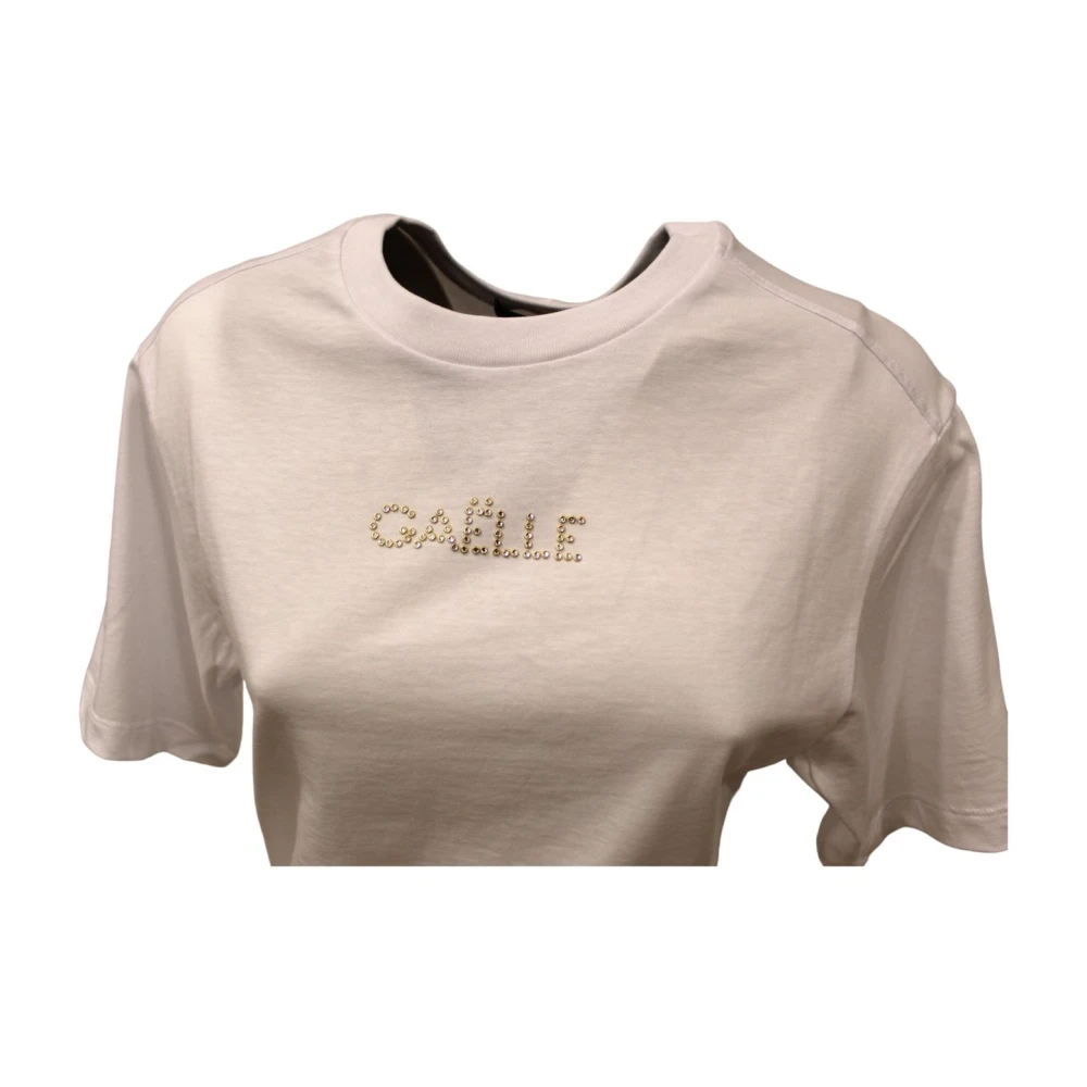 Gaëlle Paris Korte Mouw T-shirt Beige Dames