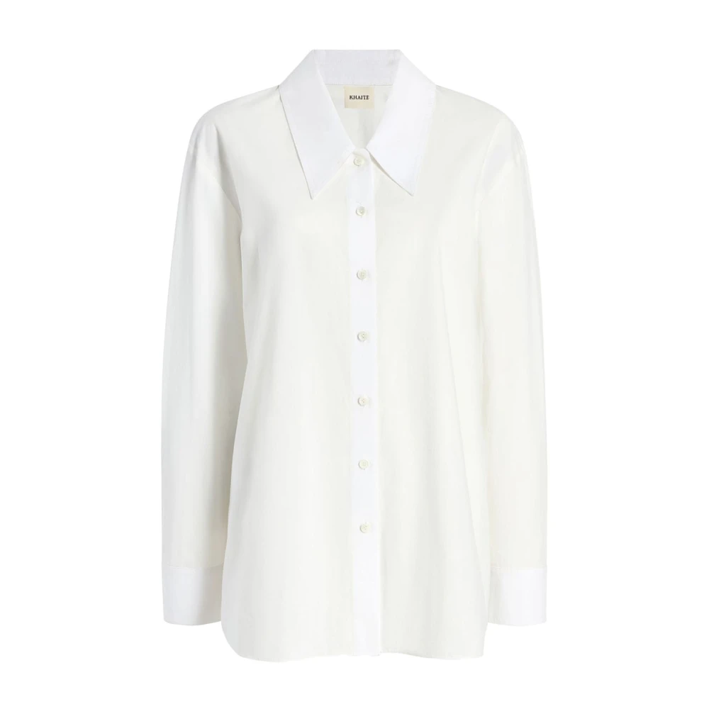 Khaite Witte Overhemd met Tonal Stiksels White Dames