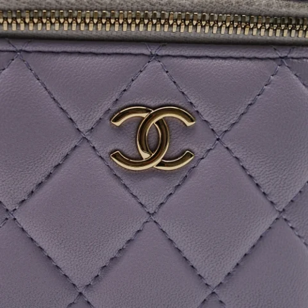 Chanel Vintage Pre-owned Canvas chanel-bags Purple Dames