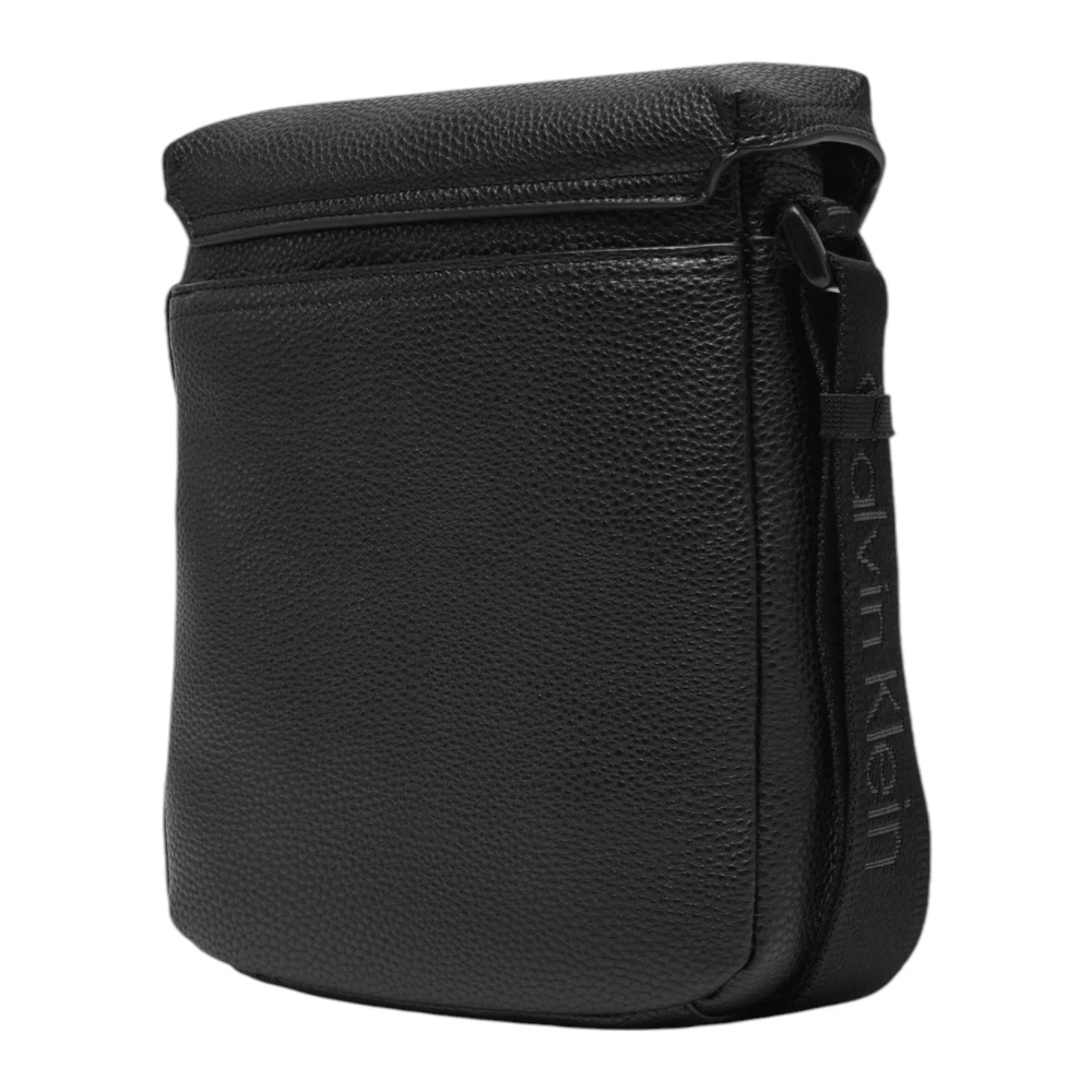 Calvin Klein Zwarte Polyurethaan Gesp Tas met Zakken Black Heren