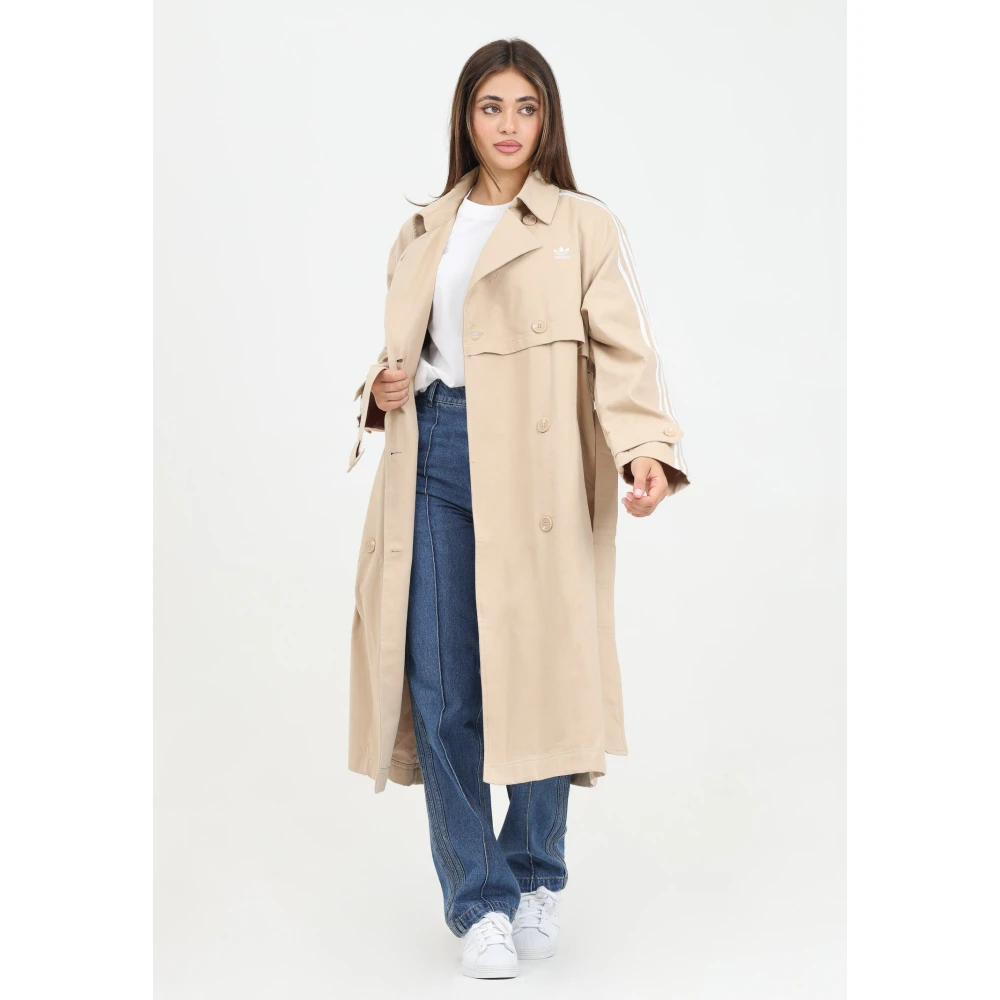 adidas Originals Beige Trenchcoat voor vrouwen Beige Dames