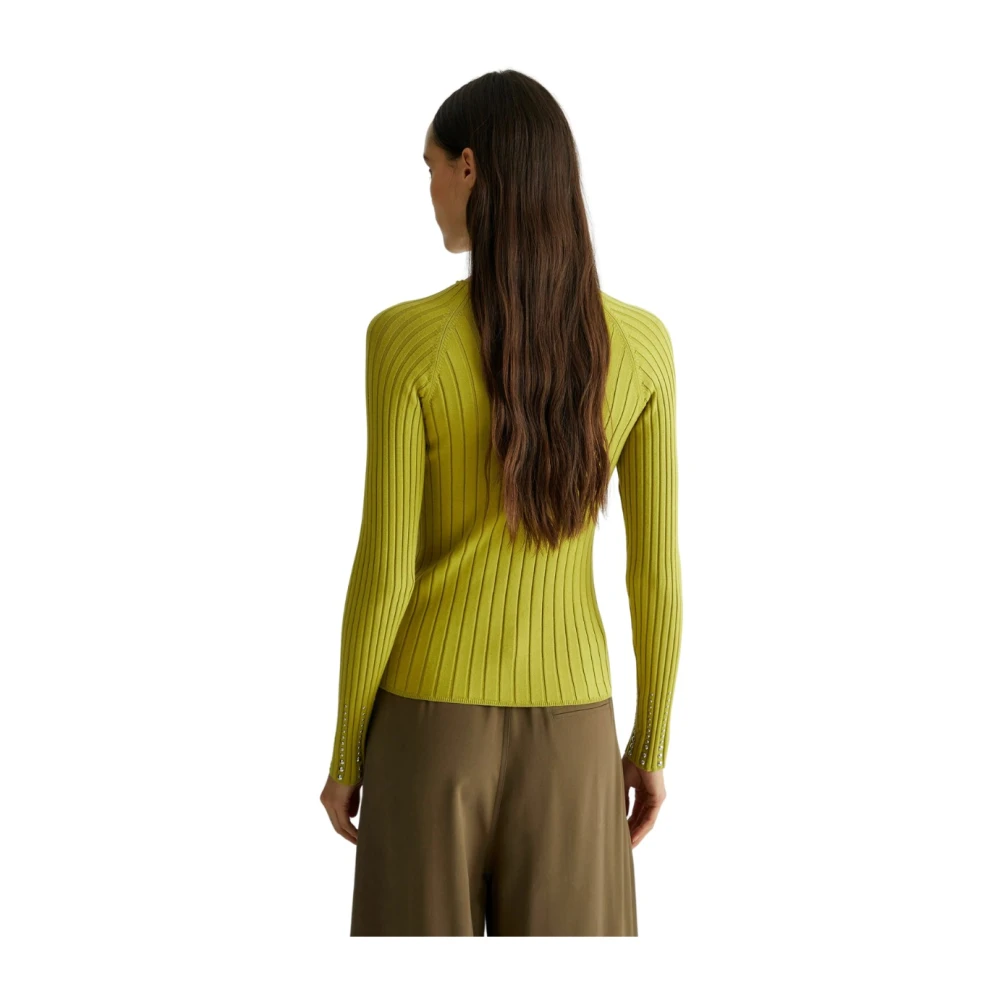 Liu Jo Geribbelde trui Green Dames