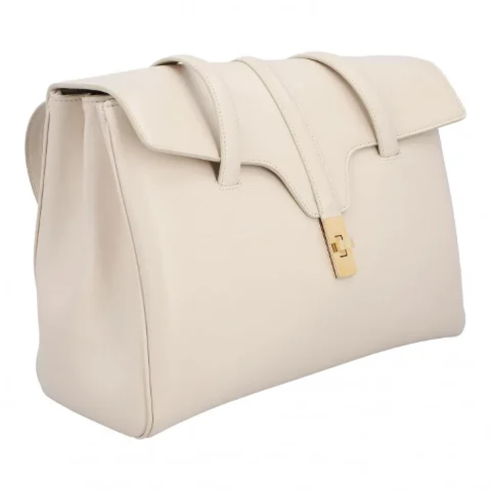 Celine Vintage Pre-owned Leather celine-bags Beige Dames