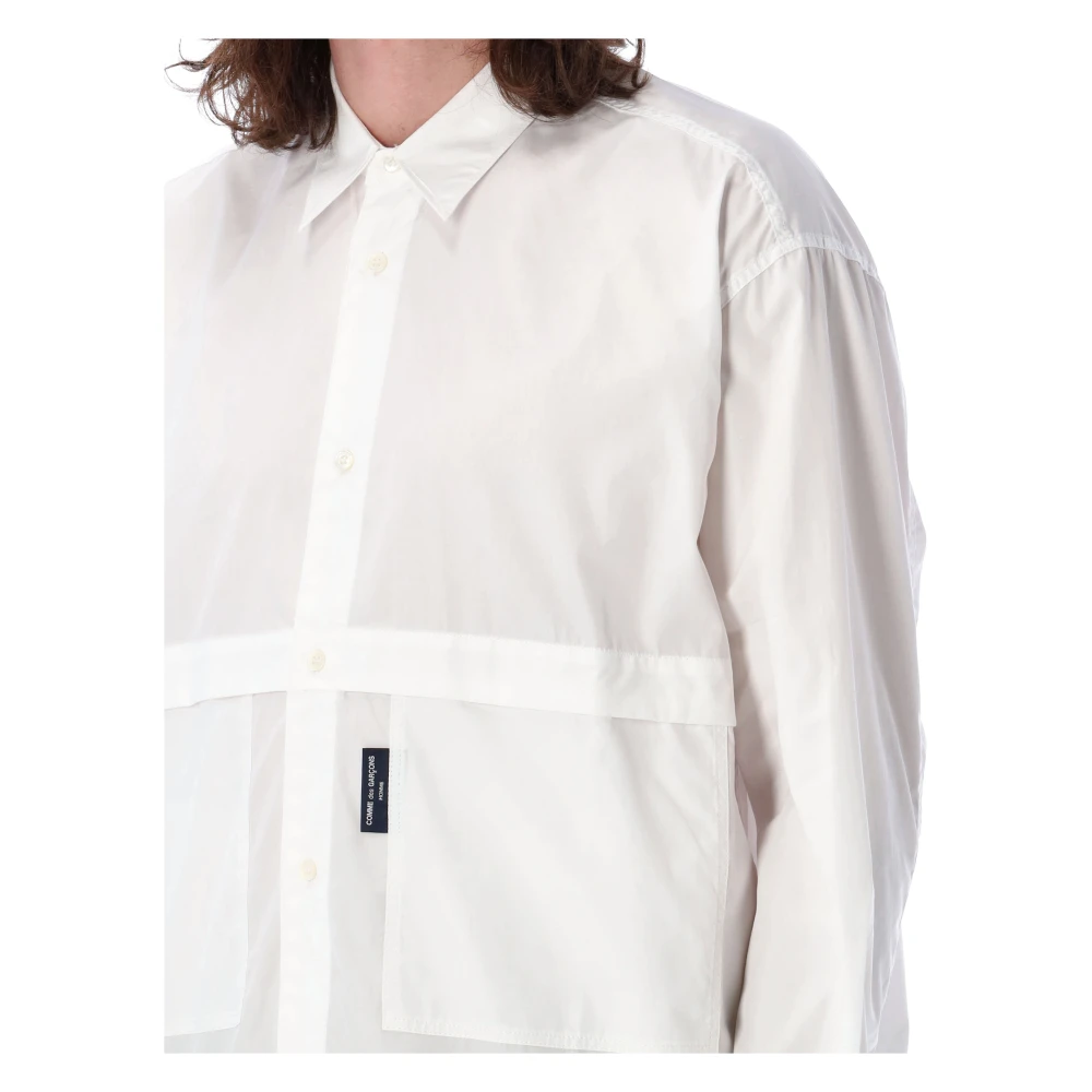 Comme des Garçons Witte Shirt met Verborgen Zakken Ss24 White Heren