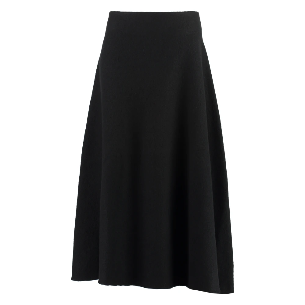 Jil Sander Asymmetrische wollen rok Black Dames