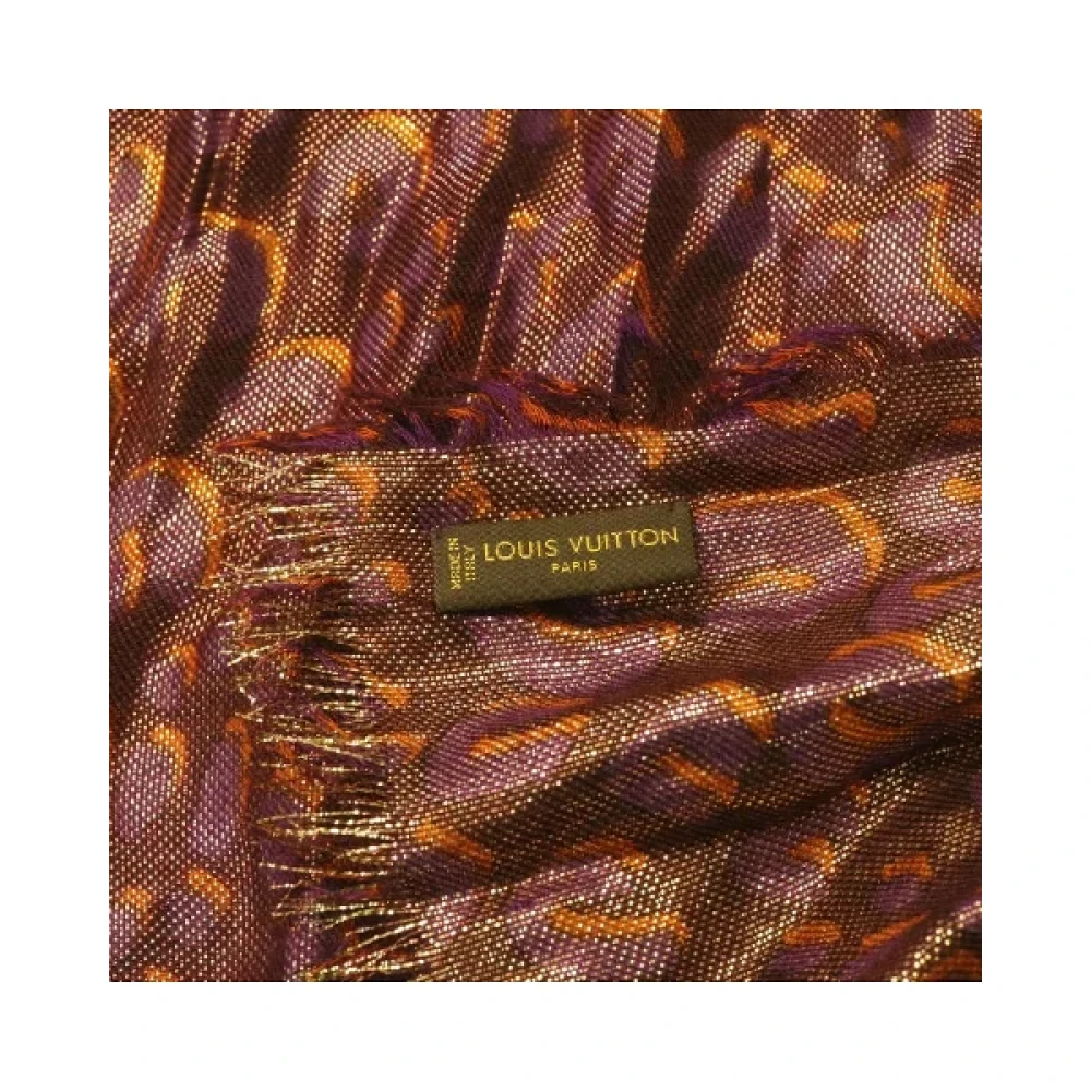 Louis Vuitton Vintage Pre-owned Silk scarves Purple Dames
