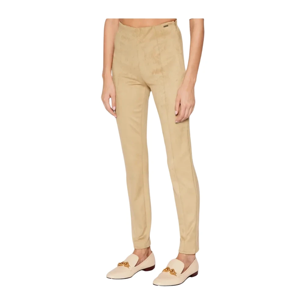 Guess Maya Suede Leggings - Beige Super Slim Beige, Dam