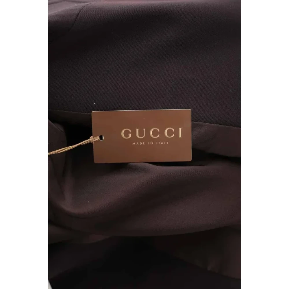Gucci Vintage Pre-owned Wool outerwear Brown Dames