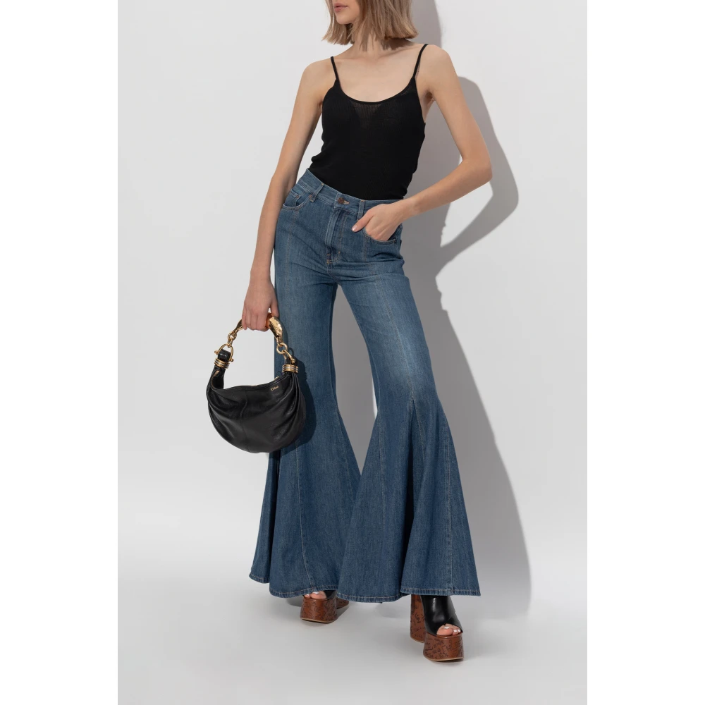 Chloé Ribgebreide top Black Dames