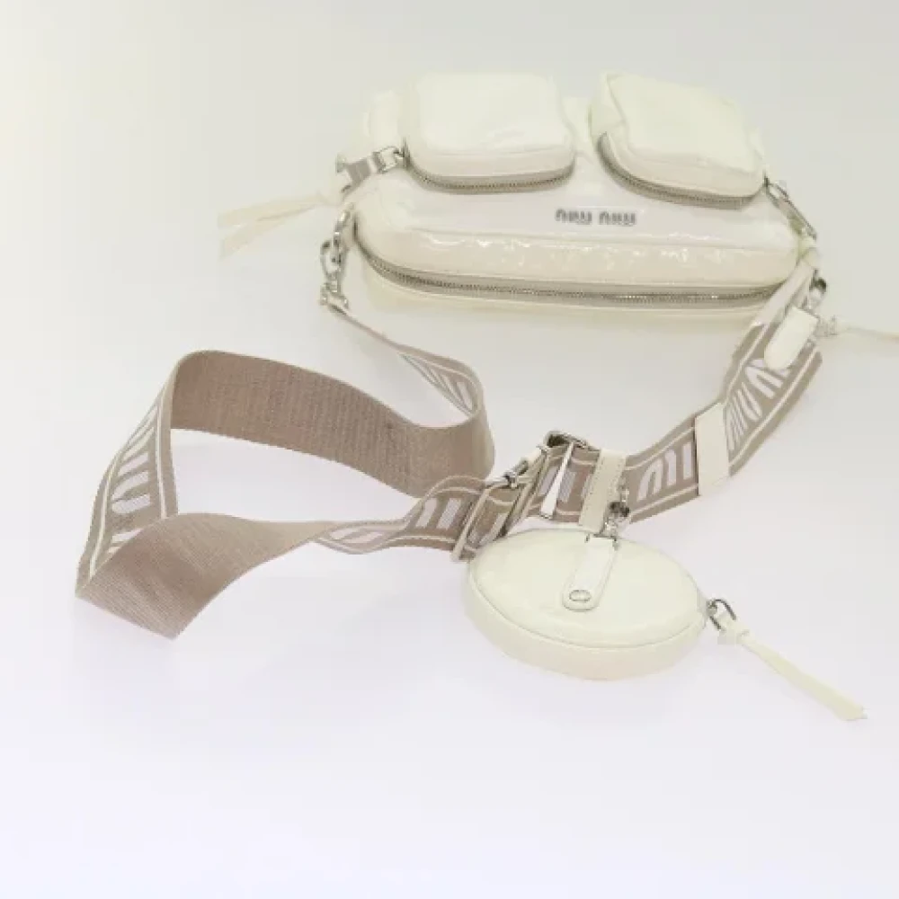 Miu Pre-owned Leather shoulder-bags White Dames
