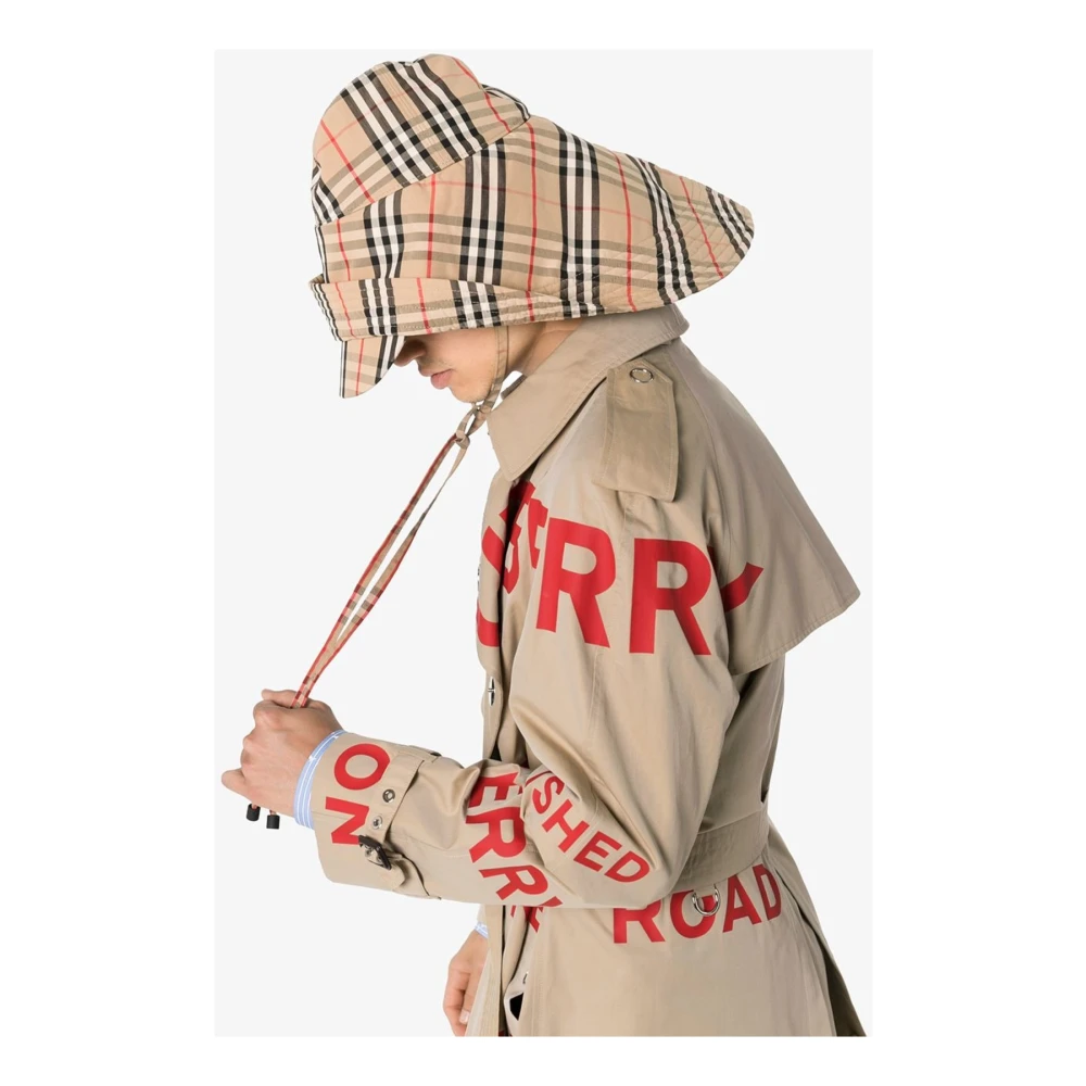 Burberry Geruite regenhoed 100% katoen Italië Multicolor Unisex