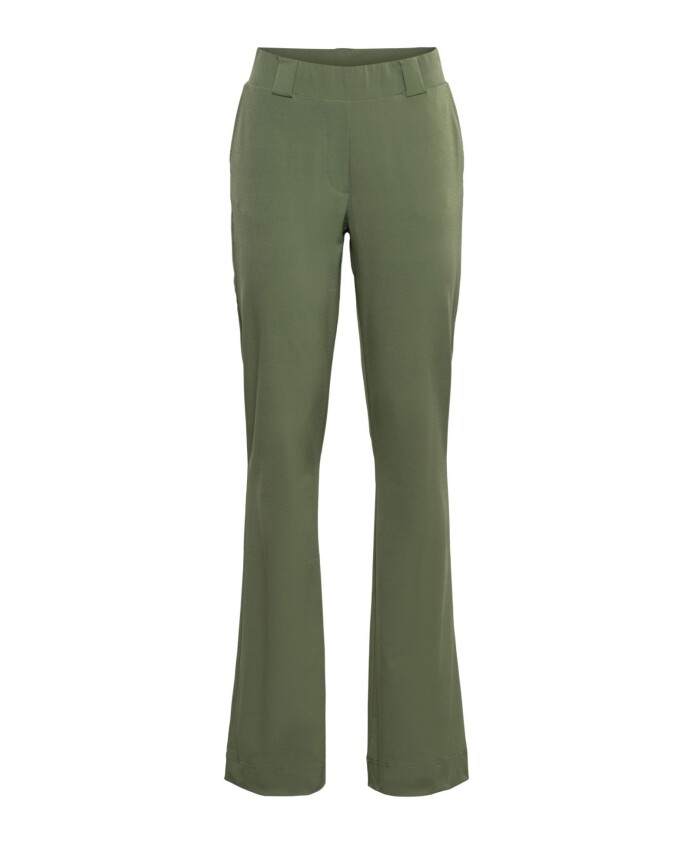olijf-flare-broek-met-zakken