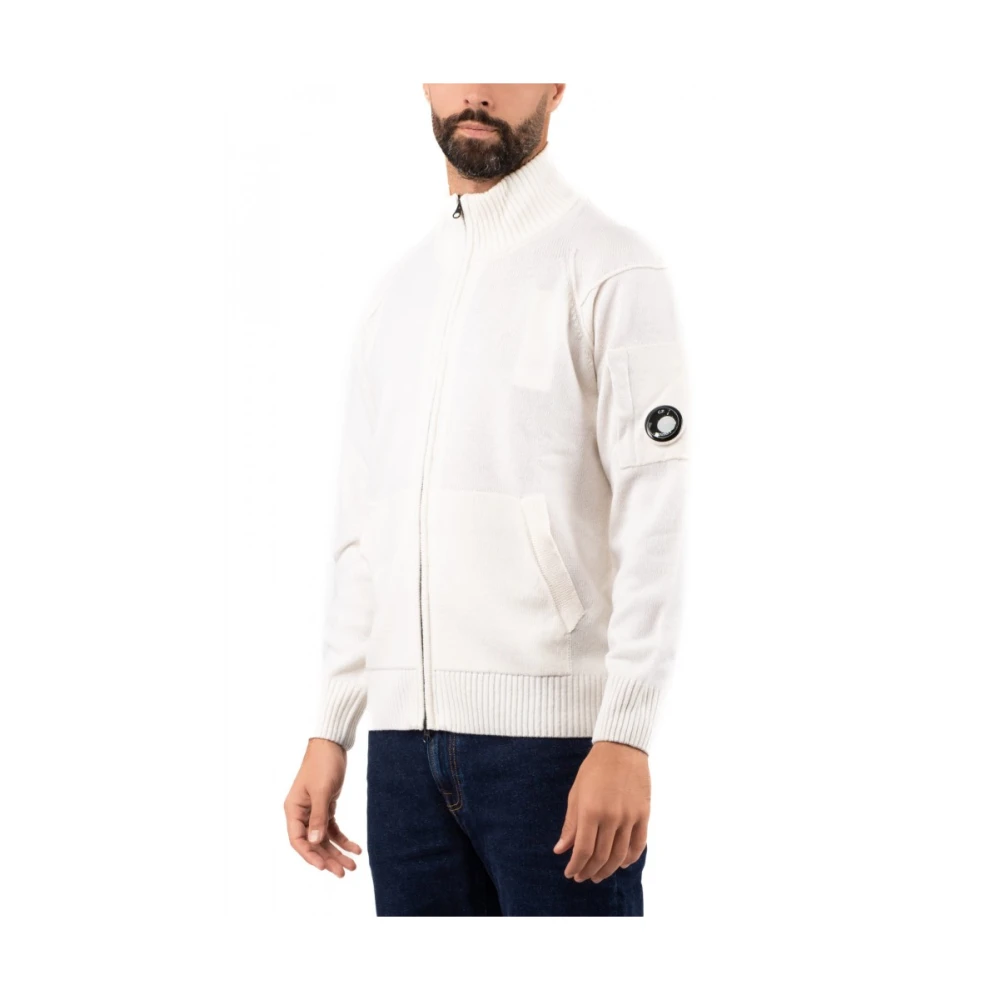 C.P. Company Heren Cardigan in Stijlvol Ontwerp White Heren
