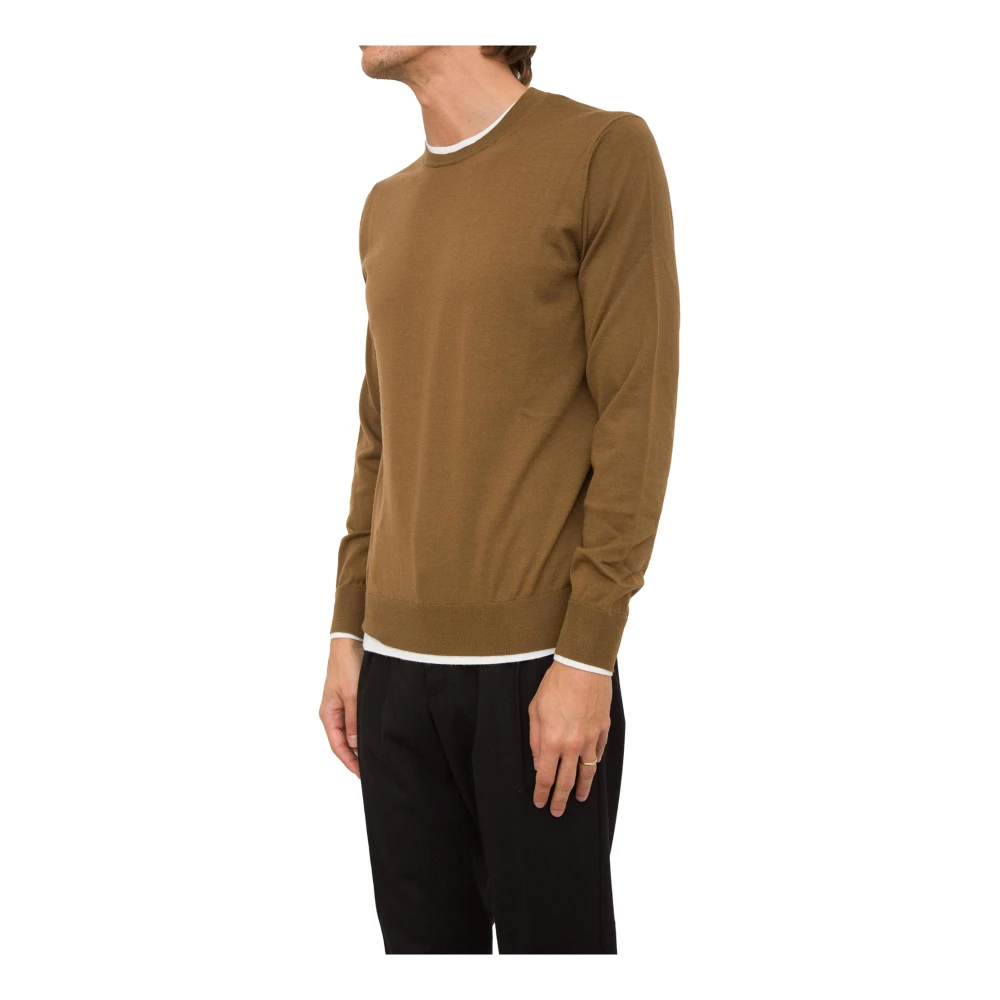 Paolo Pecora Bruine Crewneck Sweater Brown Heren