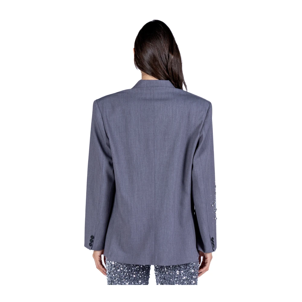 DES Phemmes Rhinestone-versierde grijze blazer Gray Dames