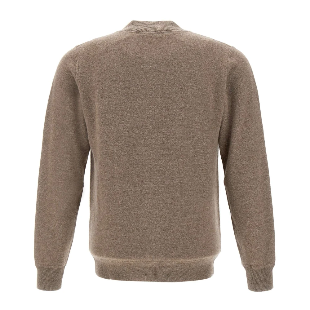Filippo De Laurentiis Merino Wol Kasjmier Trui Bruin Brown Heren
