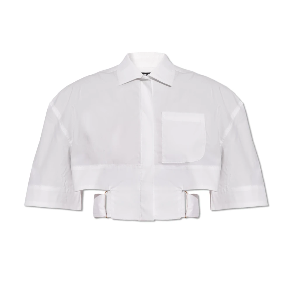Jacquemus Bari cropped shirt White Dames