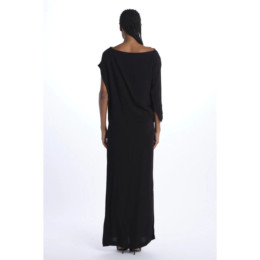 Birgitte Herskind Zwarte Asymmetrische Jazz Jurk Black Dames