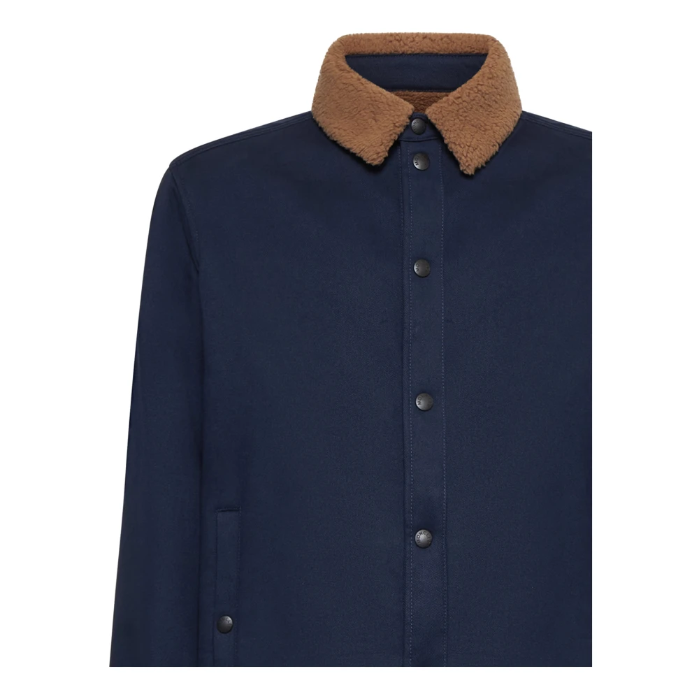 Moncler Blauw Overhemd voor Mannen Blue Heren