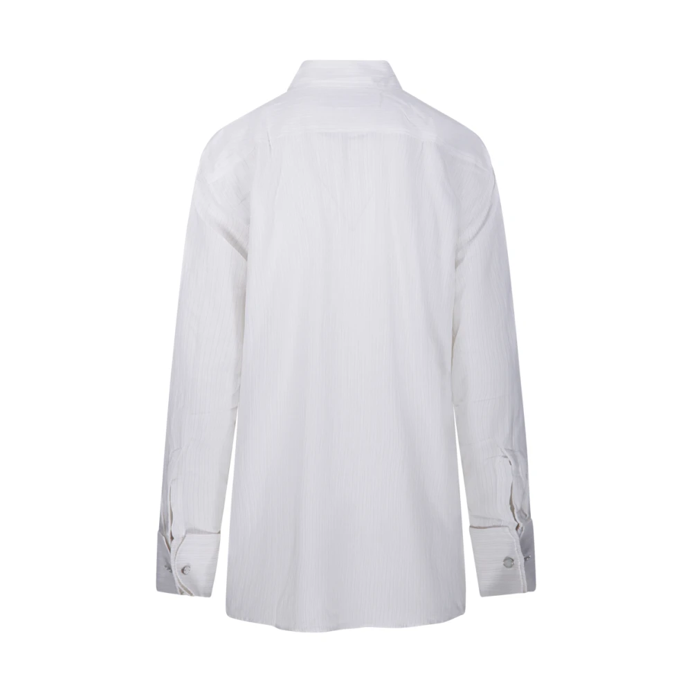 Our Legacy Franse Streep Ceremonie Viscose Shirt White Dames