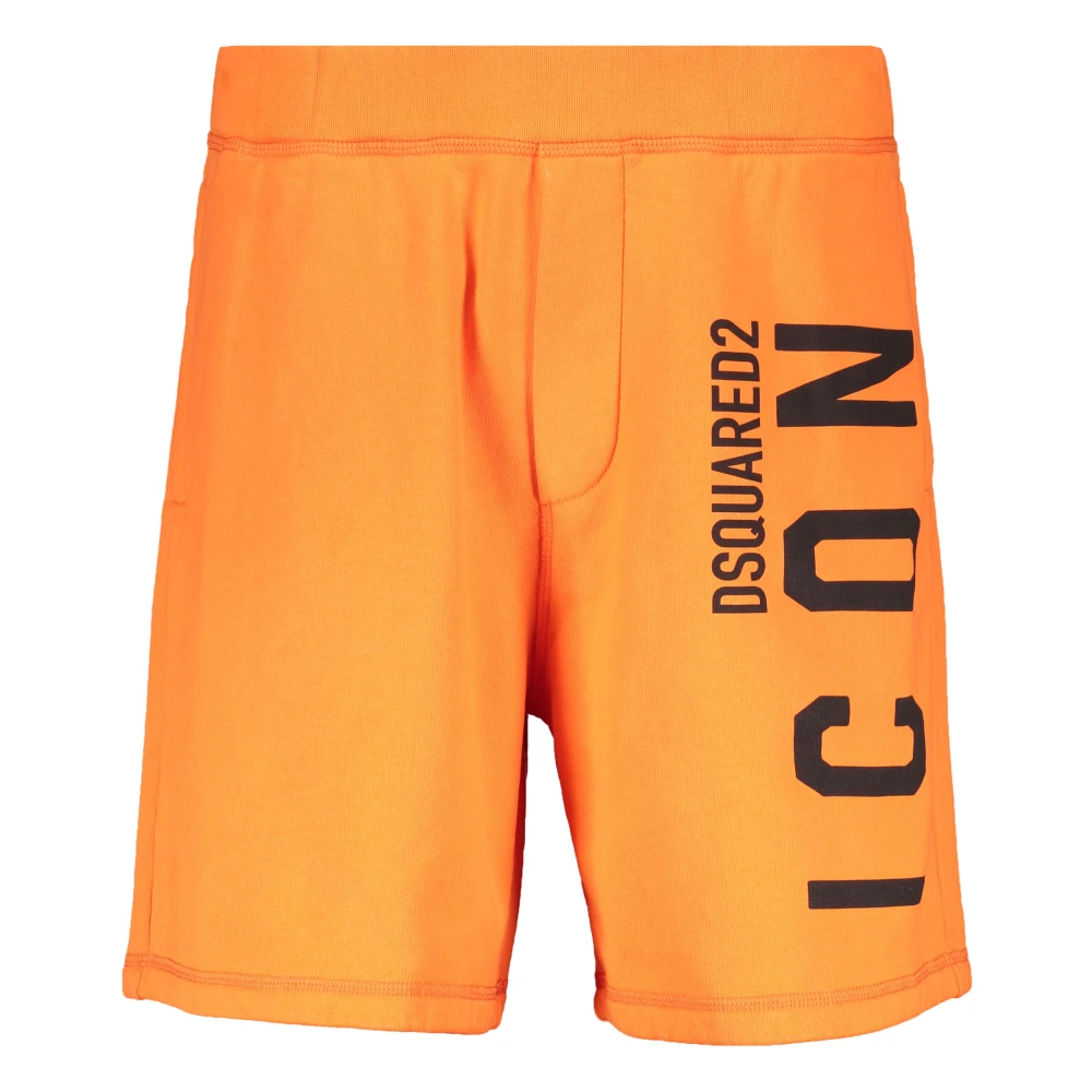 Dsquared2 Geëmbosseerde Logo Print Sweatshorts Orange Heren