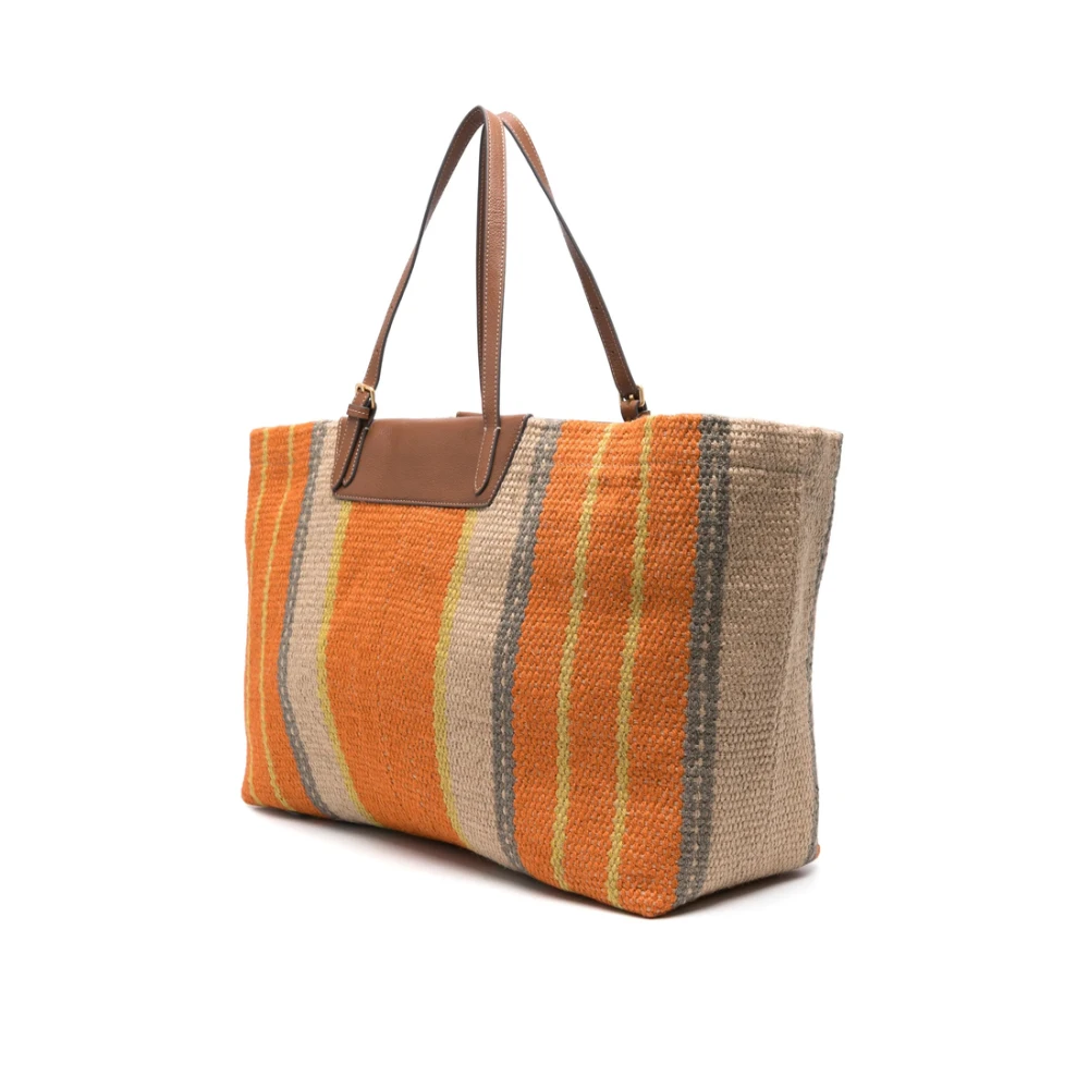 Anya Hindmarch Beige Open Top Schoudertas Orange Dames