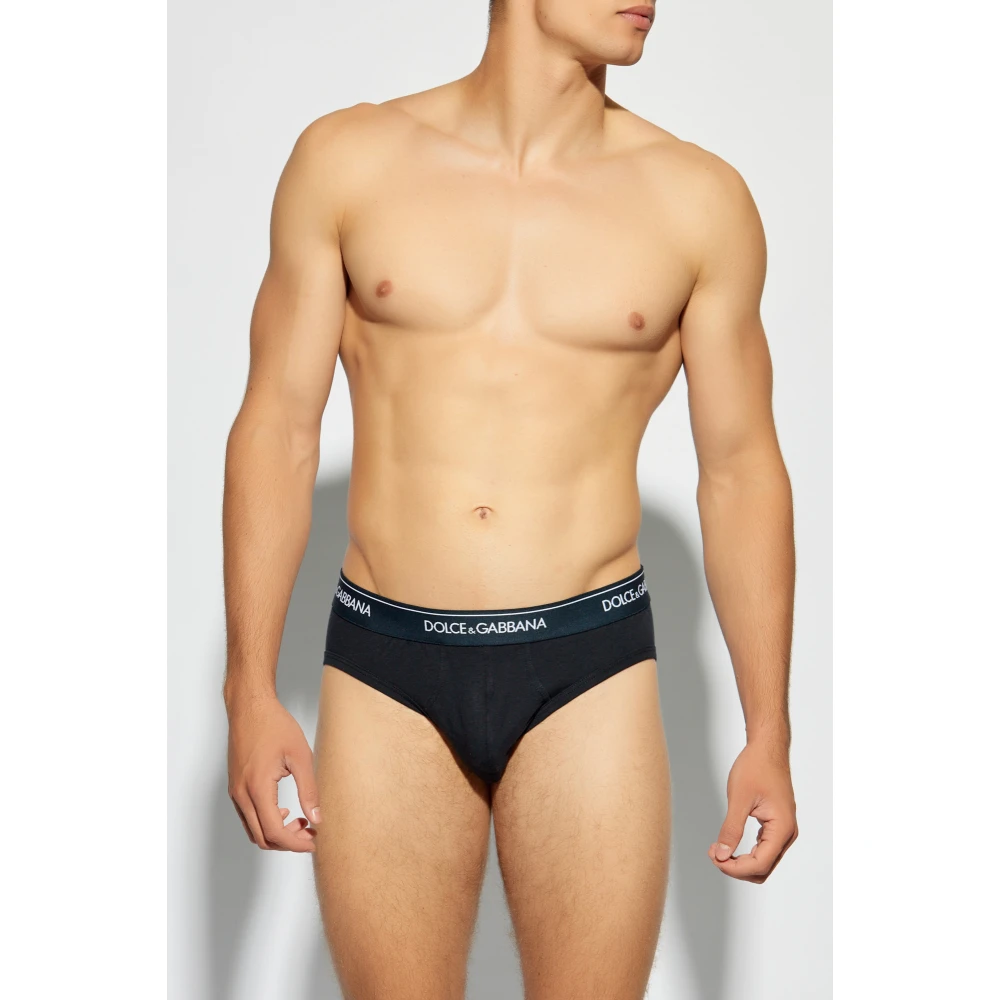 Dolce & Gabbana Twee-pack van briefs Blue Heren