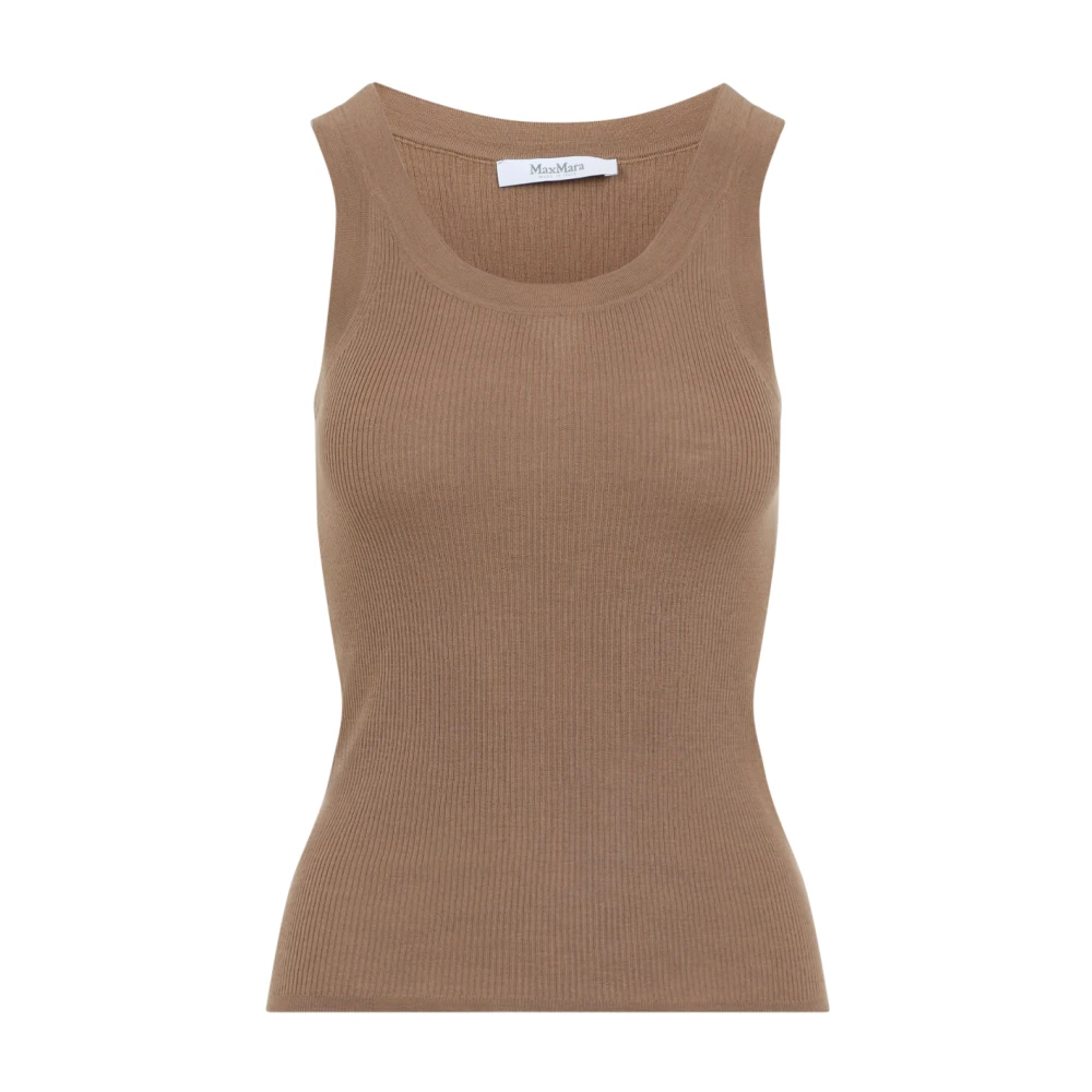 Max Mara Neutrale Wol Topwear Brown Dames