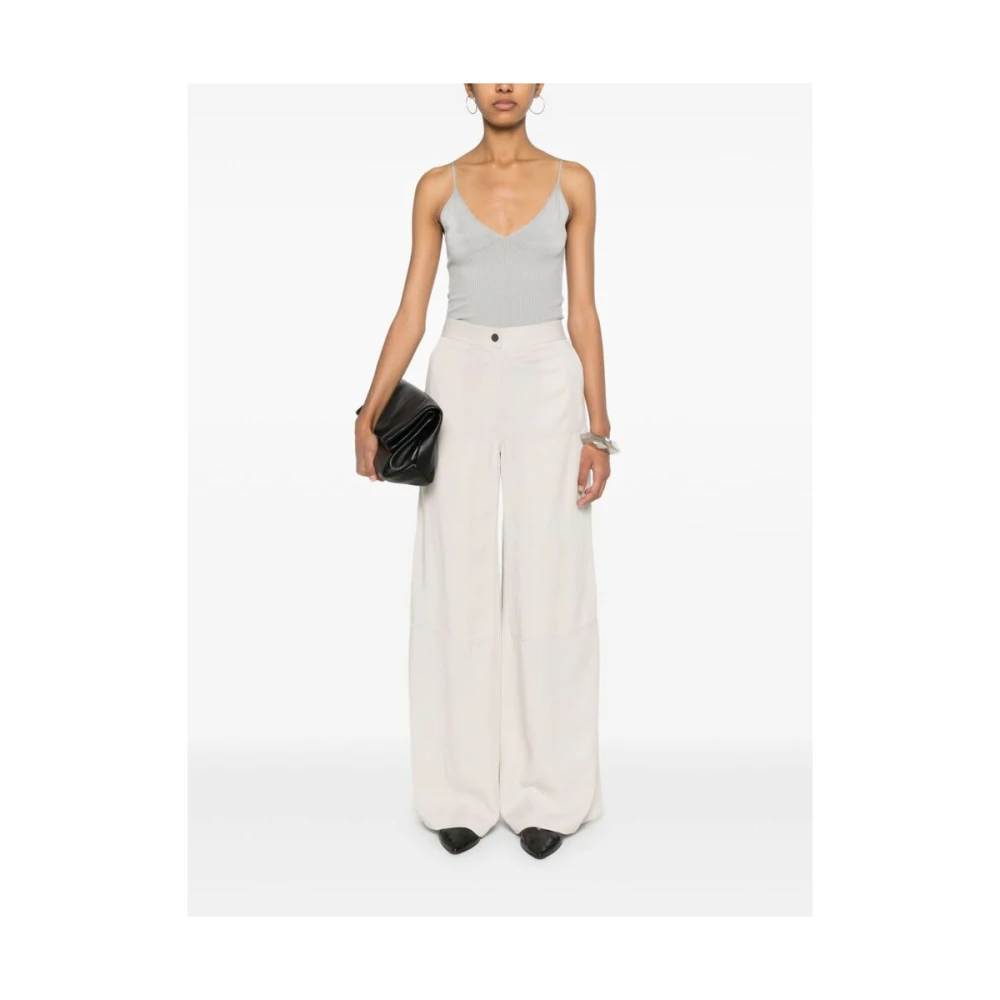 Theory Wijde Broek Beige Dames