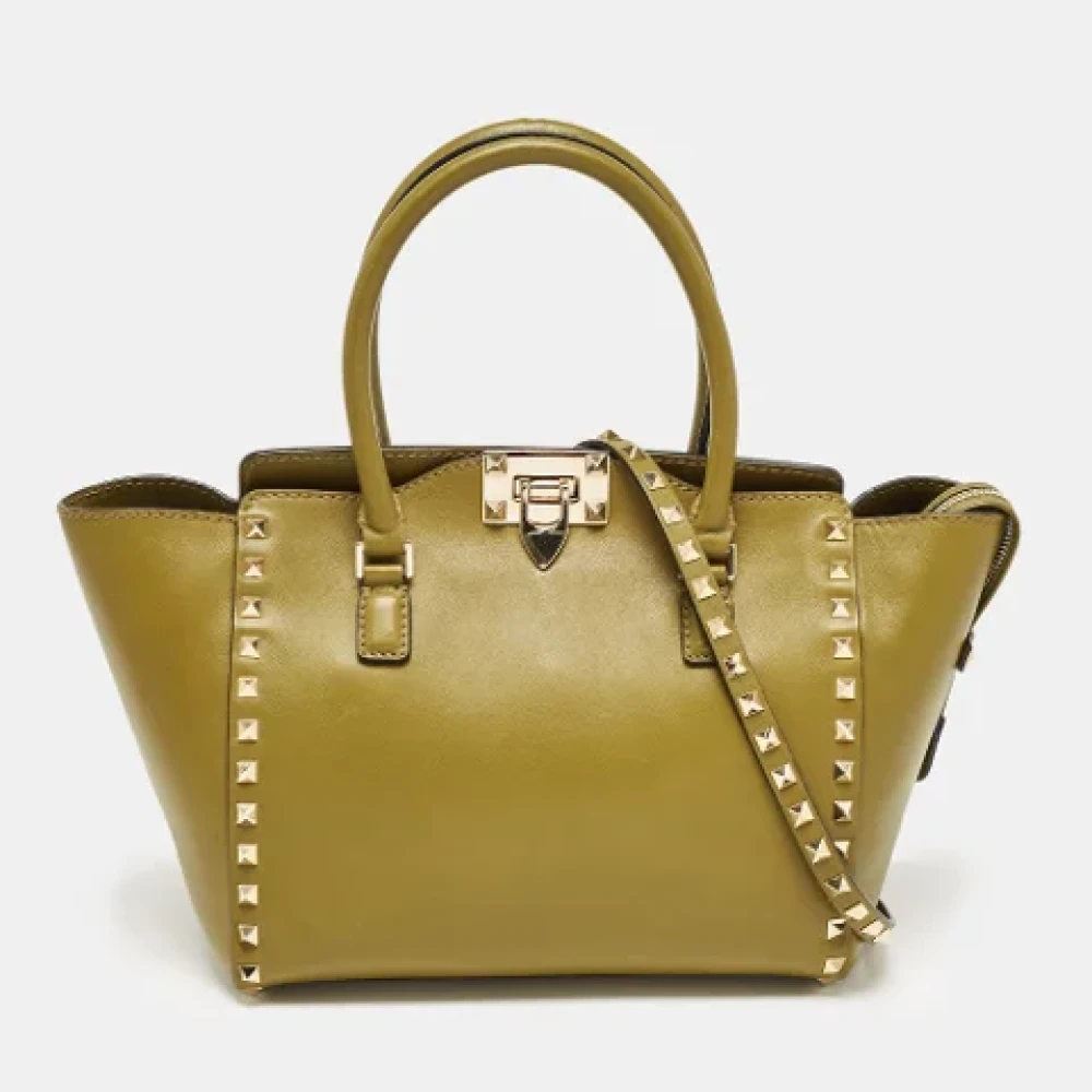 Valentino Vintage Pre-owned Leather totes Green Dames