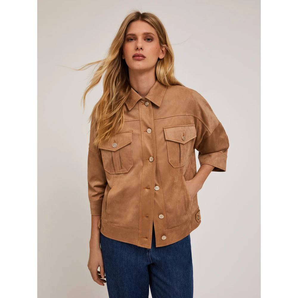 Motivi Jas in suède-look Beige Dames