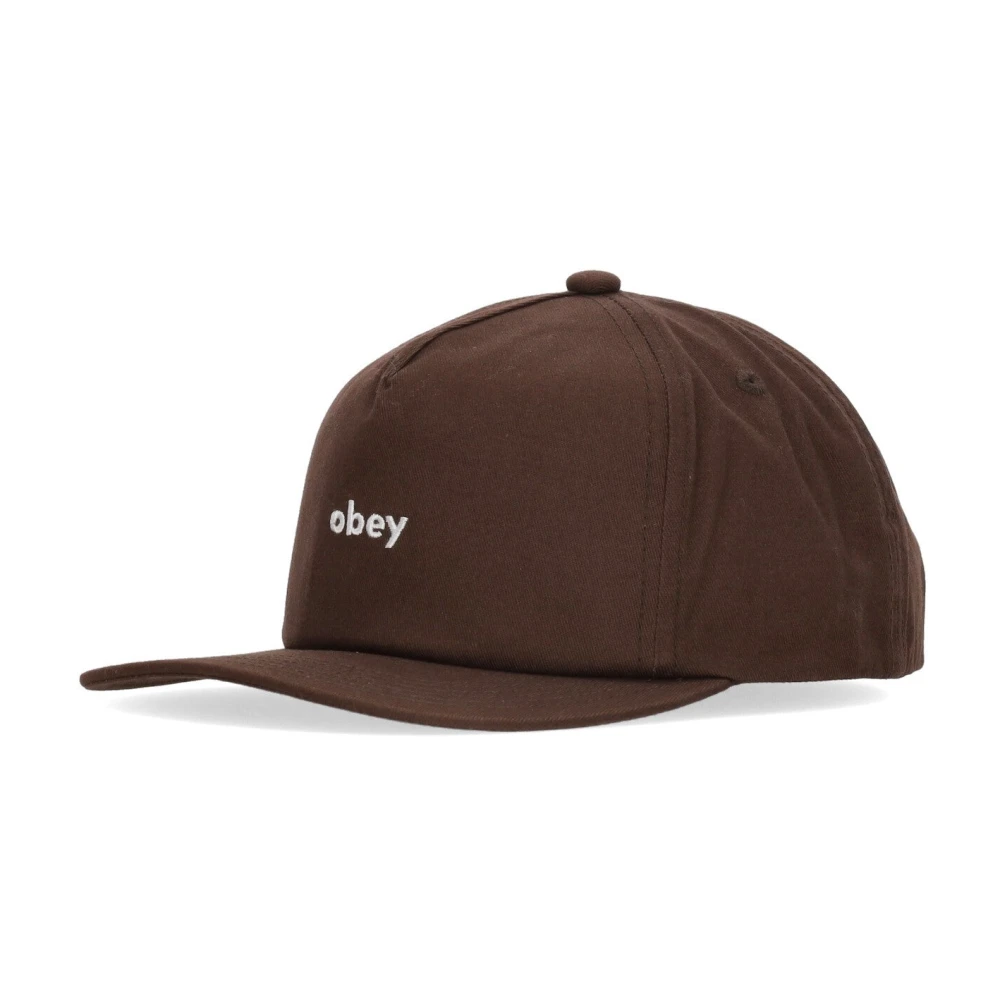 Obey Brown Hats & Caps, Male, One Size, Flat Visor Snapback Cap