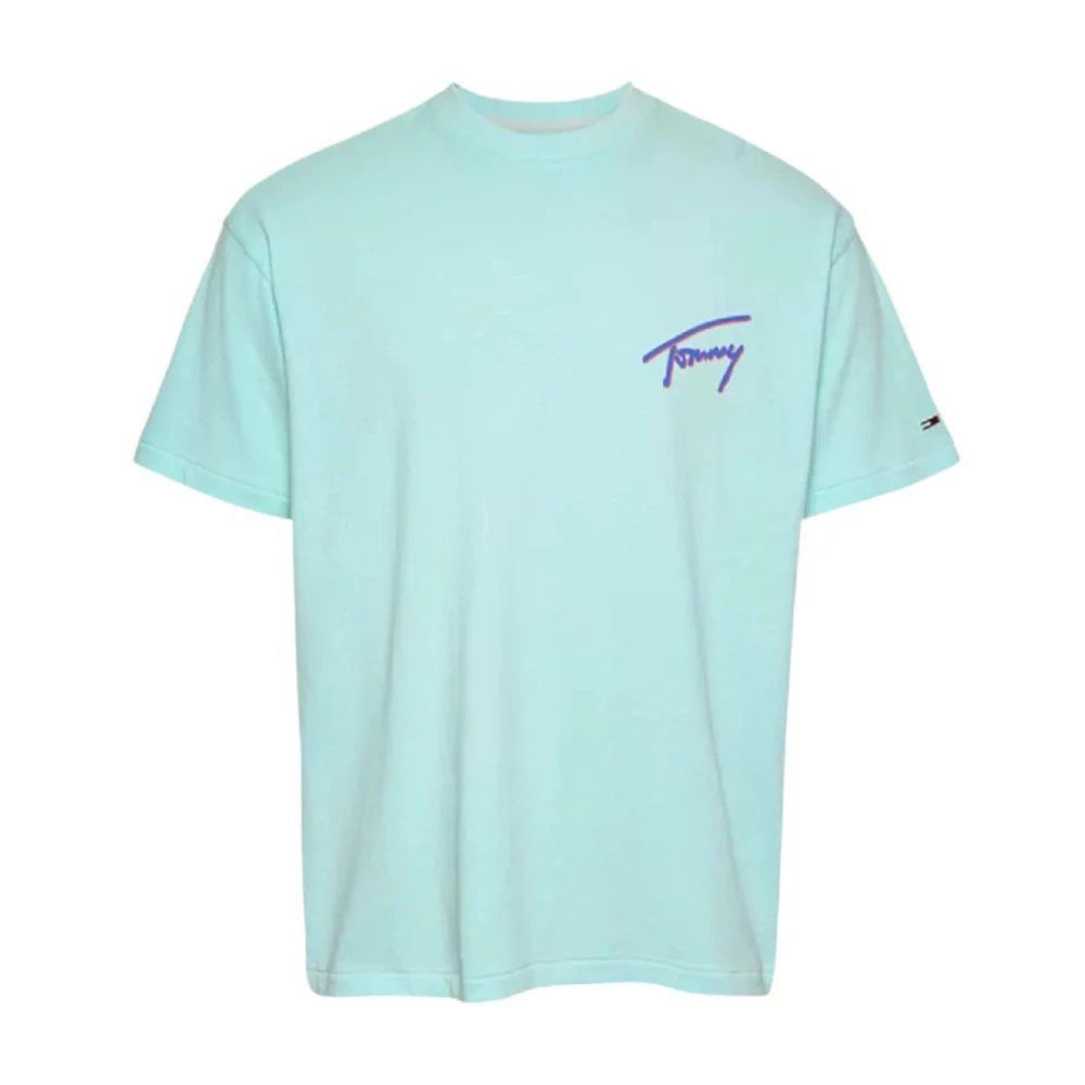Tommy Hilfiger Men's Blue Faded Graphic Tee Urban Adventure Style