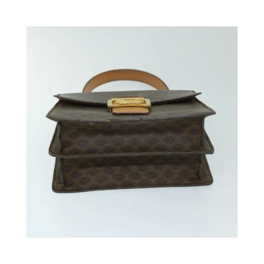 Celine Vintage Pre-owned Fabric handbags Brown Dames