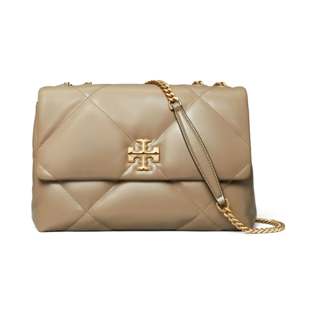 TORY BURCH Diamantgestikte schoudertas Beige Dames