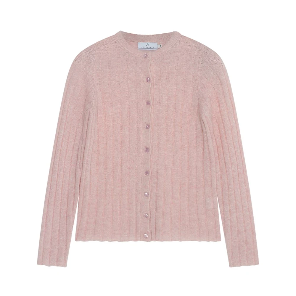 Rosa Klassisk Cardigan Jakke