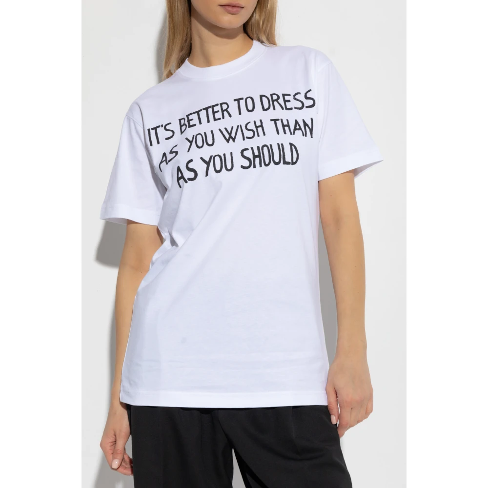 Moschino T-shirt met print White Dames