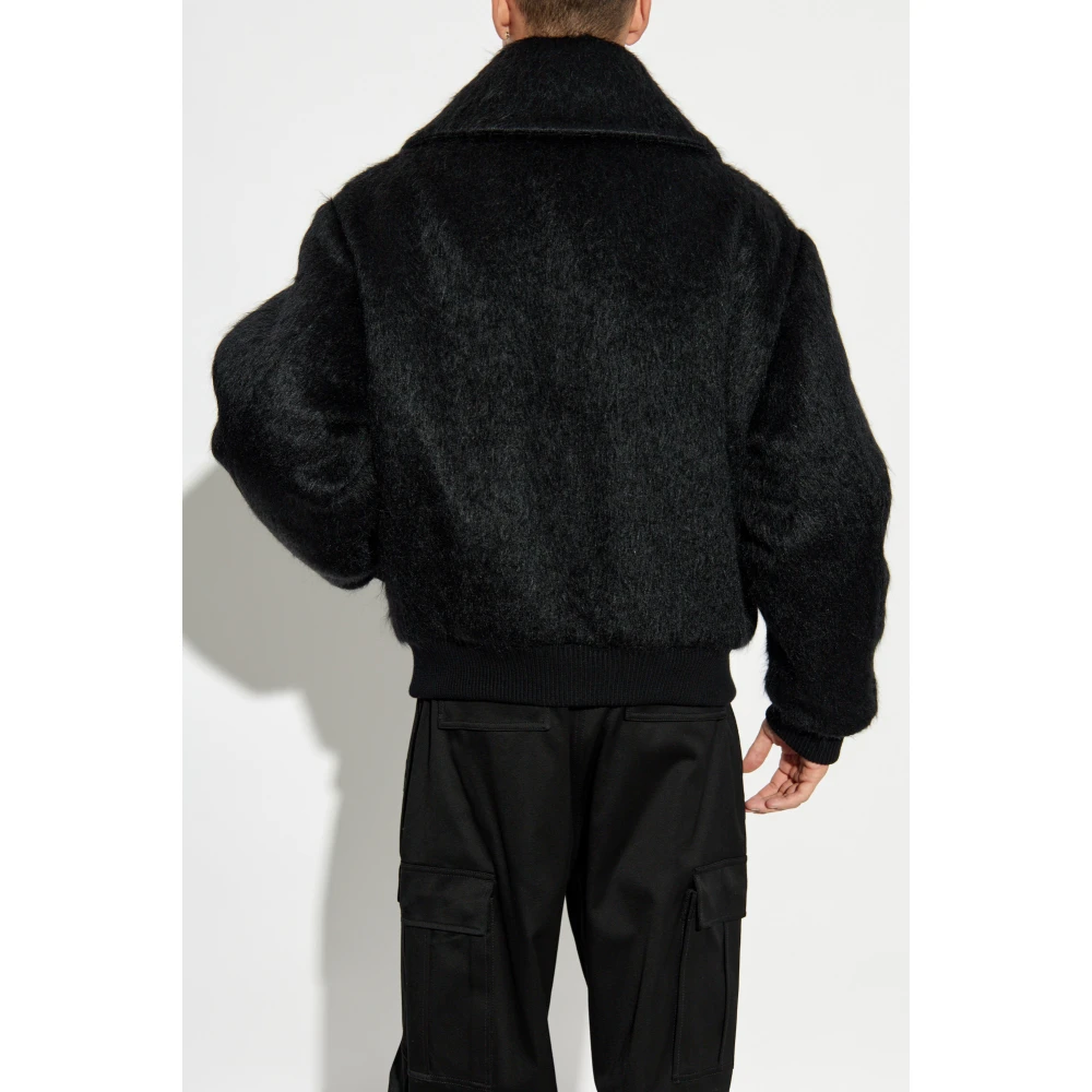 Dolce & Gabbana Jas met mohairafwerking Black Heren