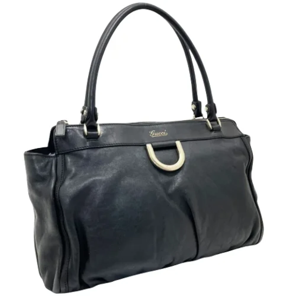 Gucci Vintage Pre-owned Leather totes Black Dames