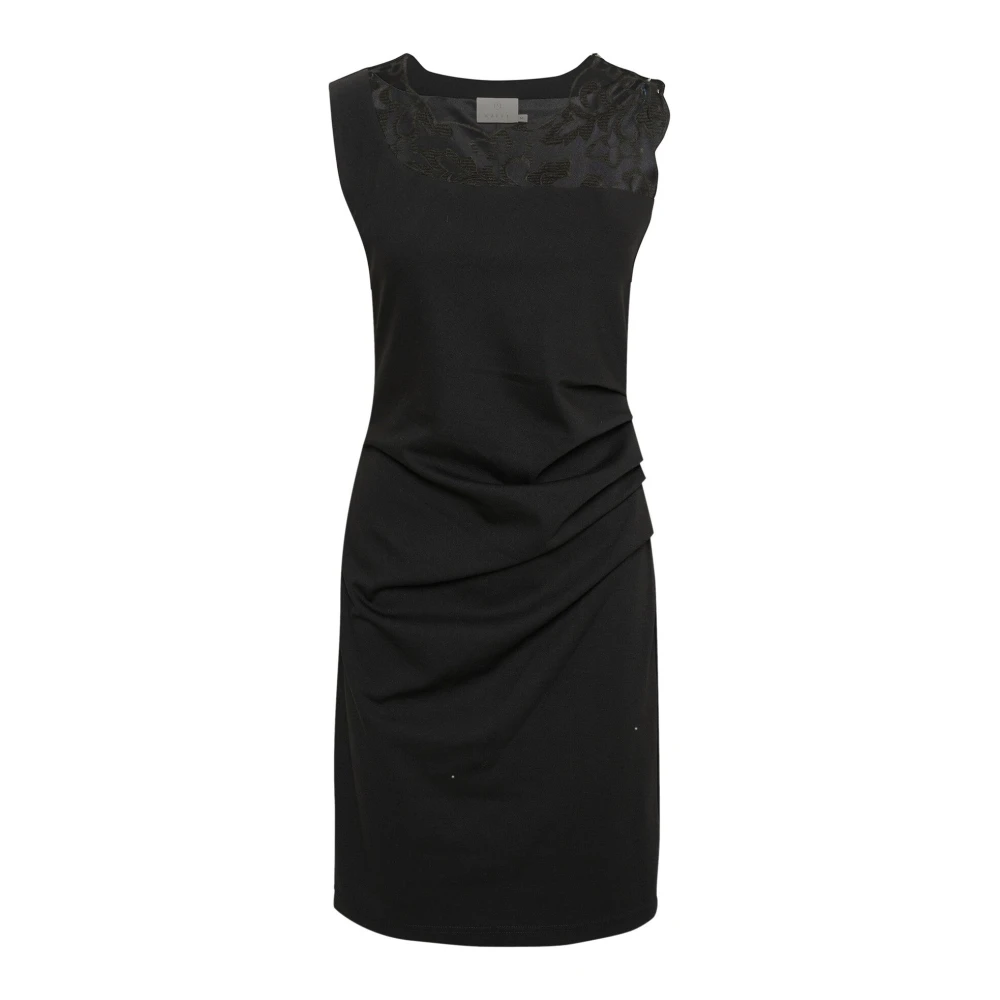 Kaffe Black Deep Vivi Dress With Lace Details - Female - Short Dresses - S - Dresses