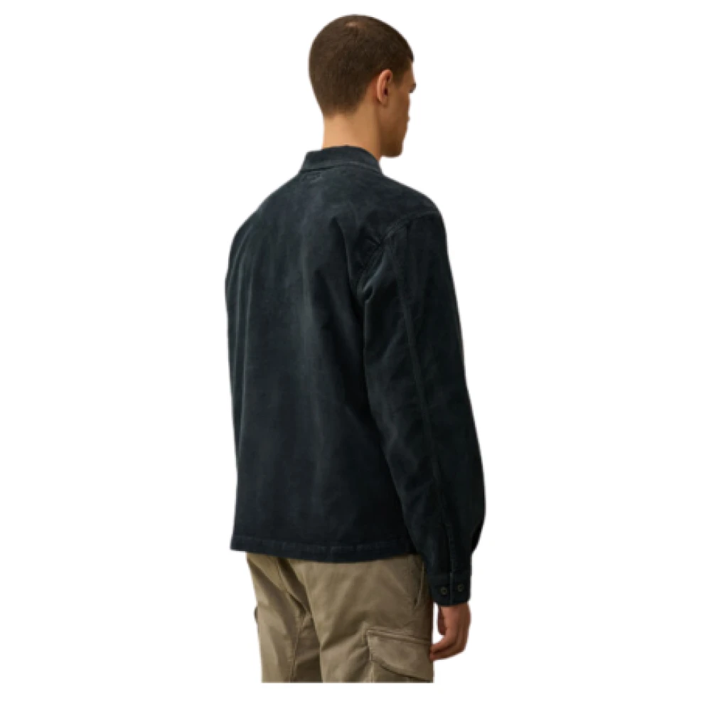 C.P. Company Stretch Ribfluwelen Overhemd Black Heren