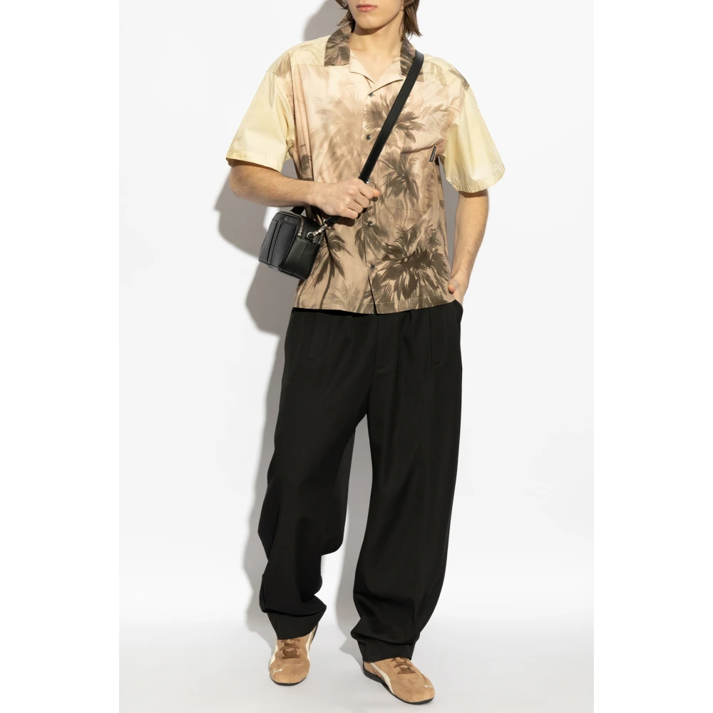 Palm Angels Shirt met print Beige Heren