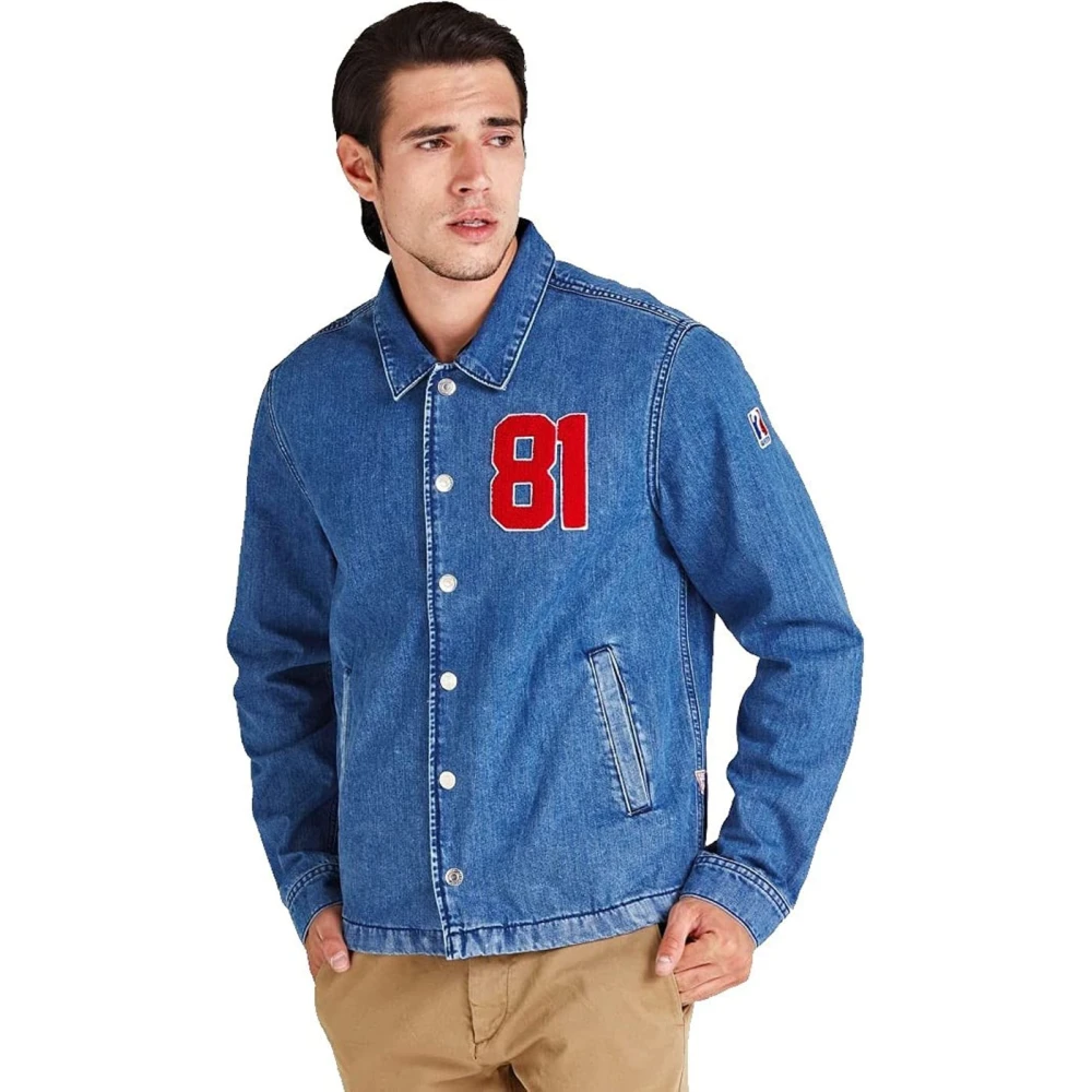 Guess Denim Overhemden Klassieke Collectie Blue Heren