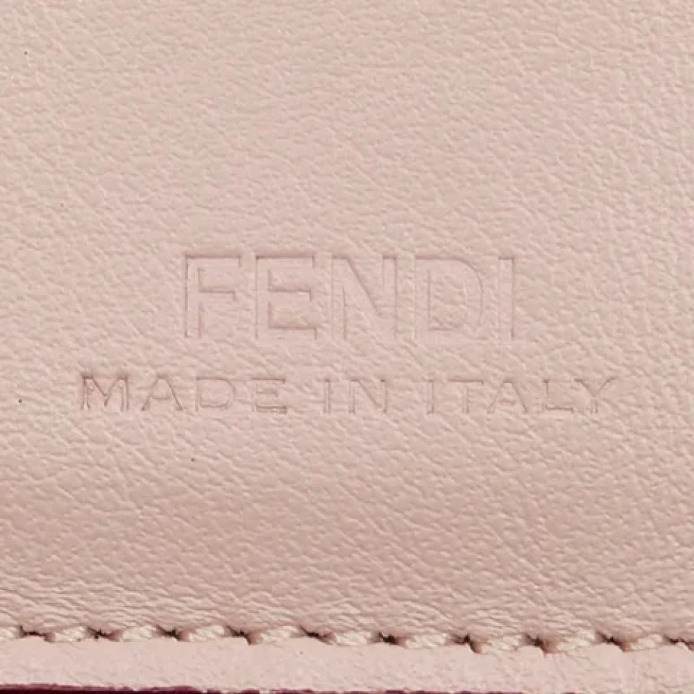 Fendi Vintage Pre-owned Leather wallets Beige Dames