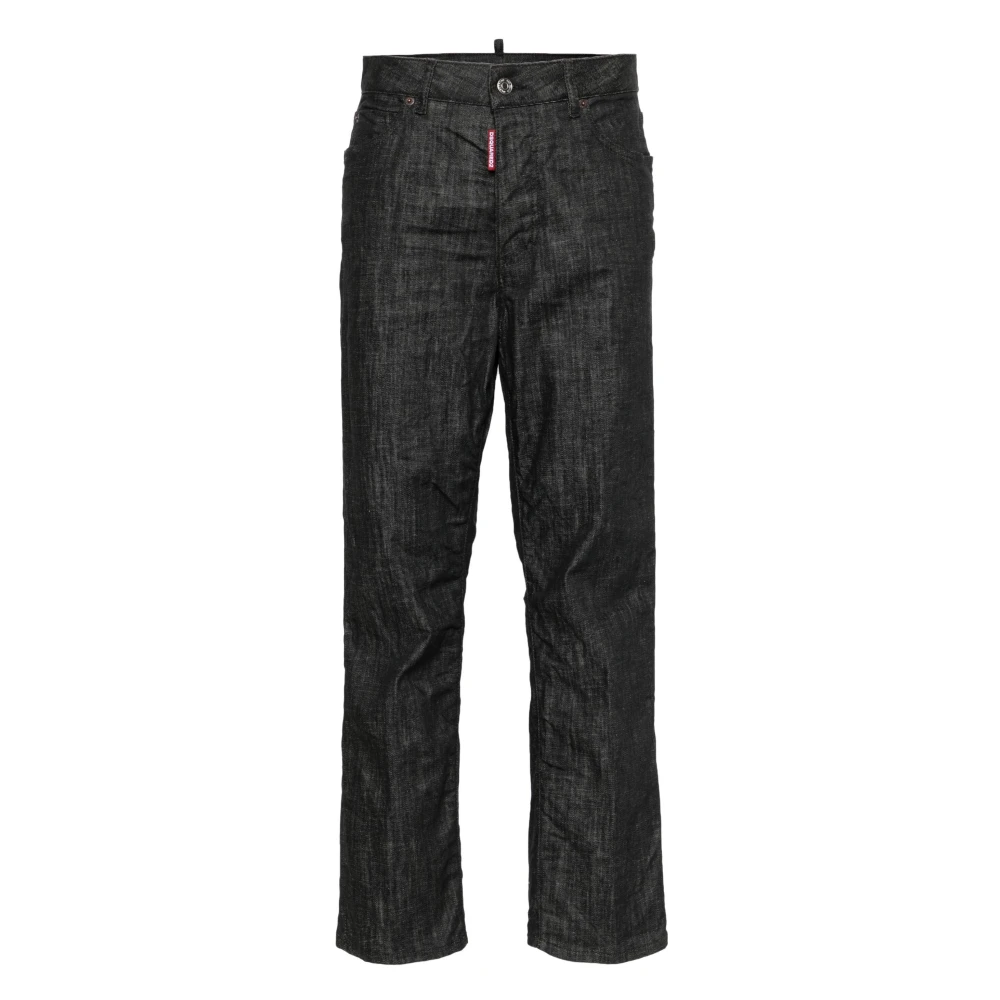 Dsquared2 Zwarte Rinse Denim Jeans Black Dames