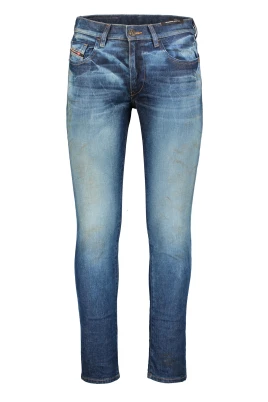 Ljusblå Slim Jeans med Slitageeffekter