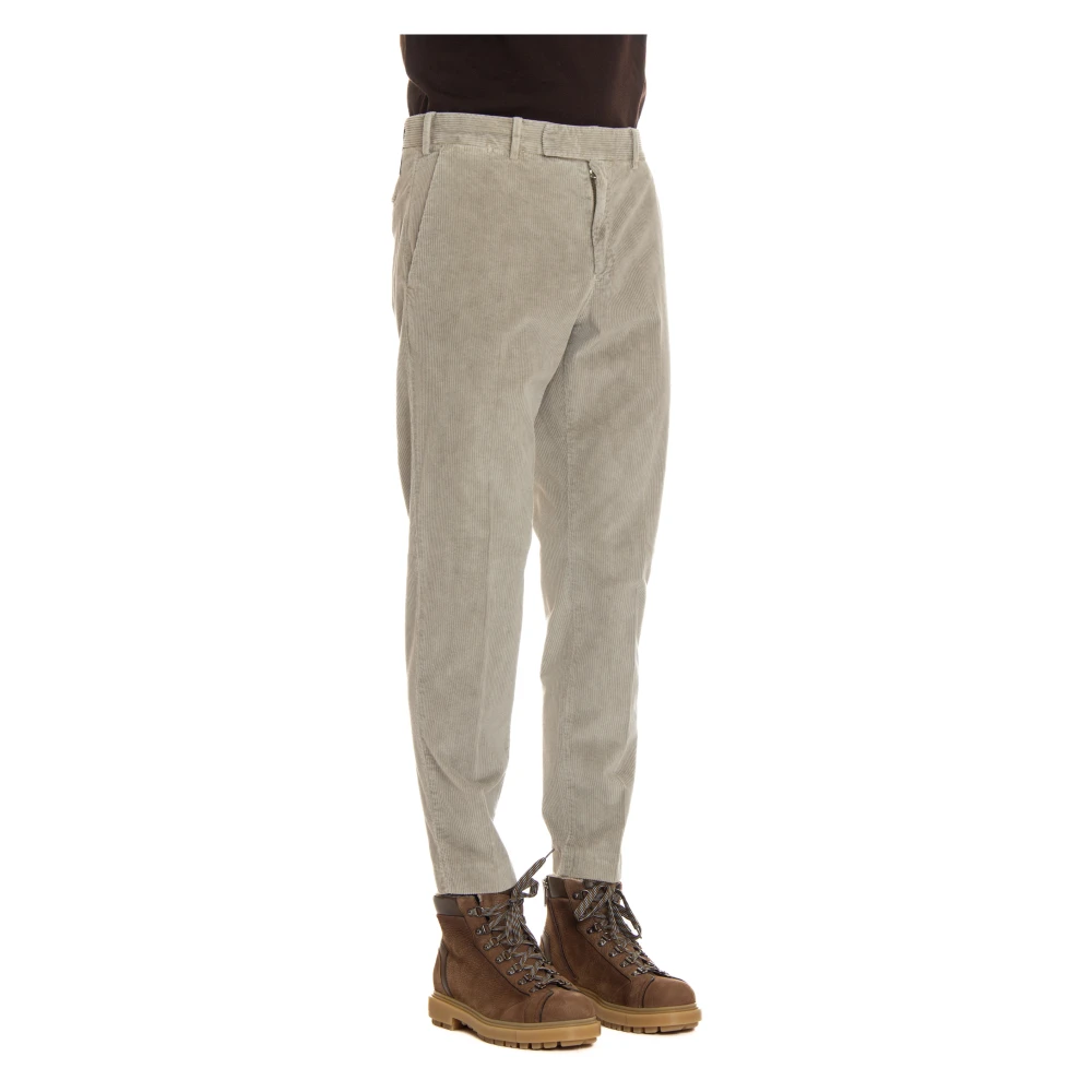PT Torino Grijze op maat gemaakte broek met rits Gray Heren