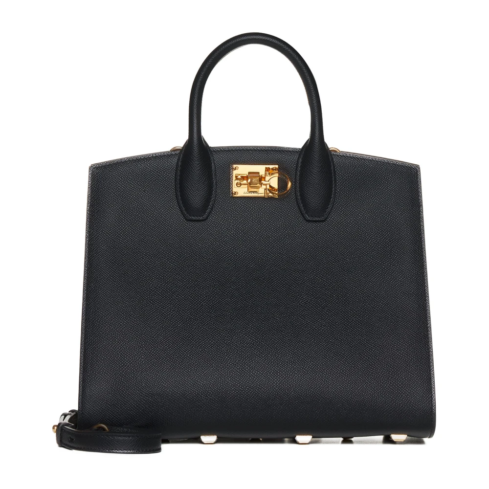 Salvatore Ferragamo Studio Box Tassen Collectie Black Dames
