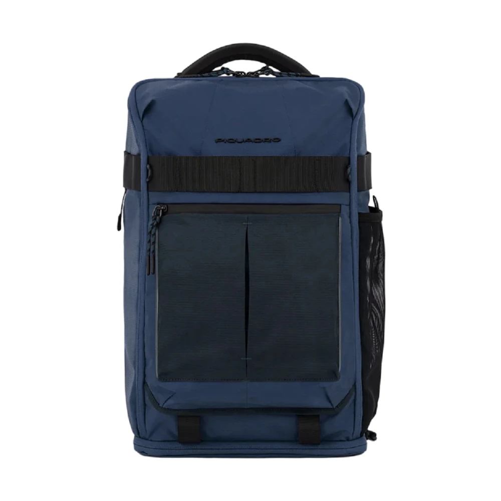 Piquadro Blauwe Bucket Bag & Rugzak met LED Blue Heren