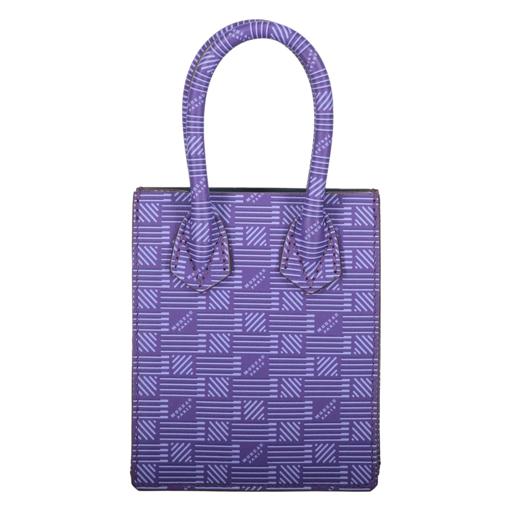 Moreau Paris Korrelig Leren Schoudertas Purple Dames